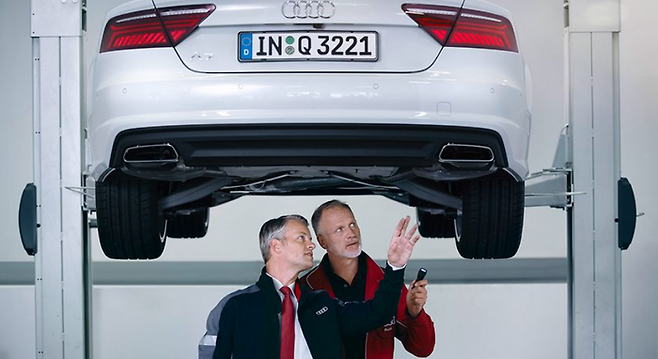 차량 점검 이미지. ⓒ아우디코리아 홈페이지 캡처
