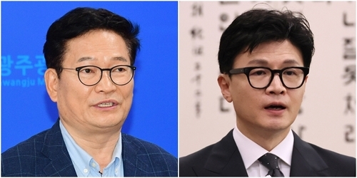 송영길 전 더불어민주당 대표(왼쪽)과 한동훈 법무부 장관