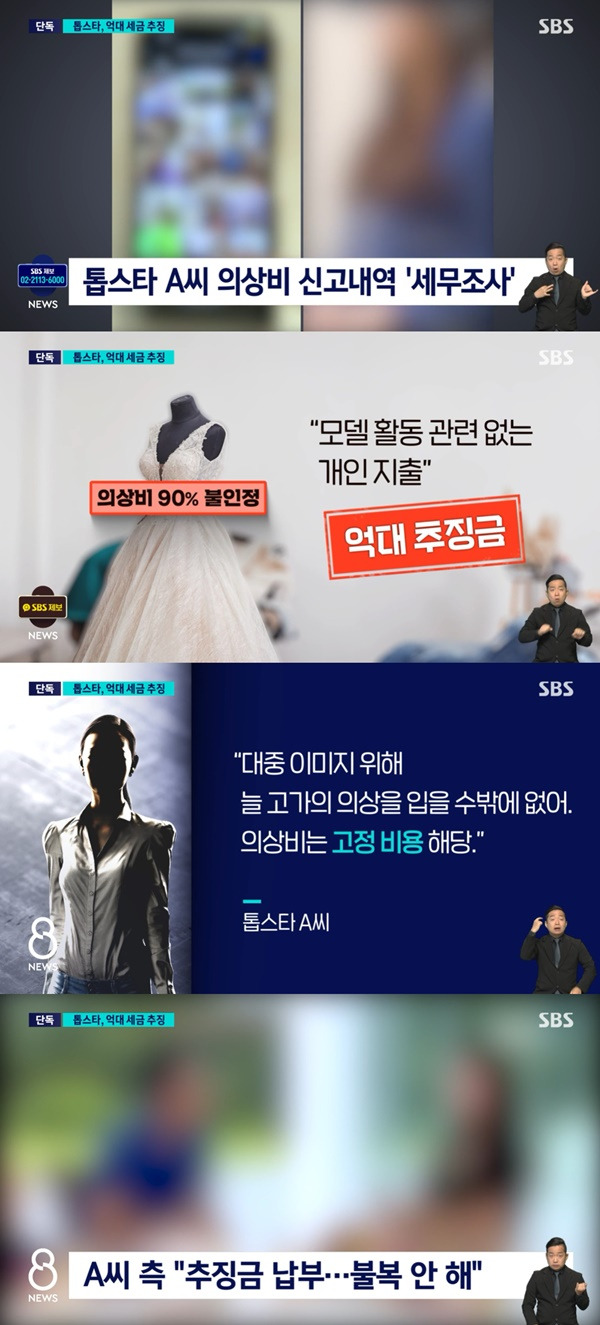 8뉴스 톱스타 억대 추징금 / 사진=SBS