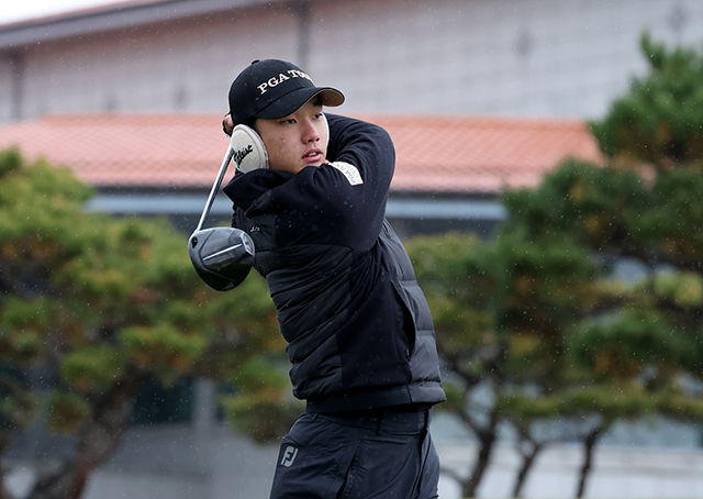 송민혁 KPGA 코리안투어 QT 플레이 모습. 사진=한국프로골프협회 제공