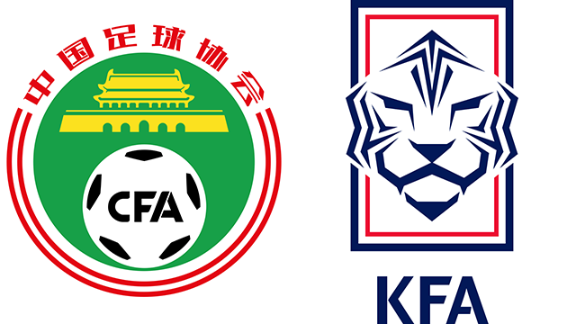 중국축구협회(왼쪽), 대한축구협회 로고