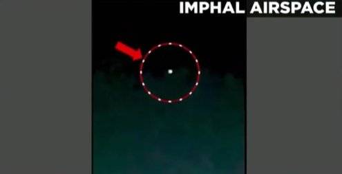 인도에서 UFO로 인해 공항이 3시간 동안 마비되는 소동이 빚어졌다. 사진 현지TV 인터넷 캡처