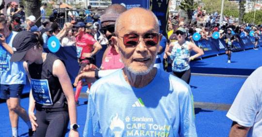 지난달 케이프타운 마라톤을 완주한 유재준 씨. 연합뉴스