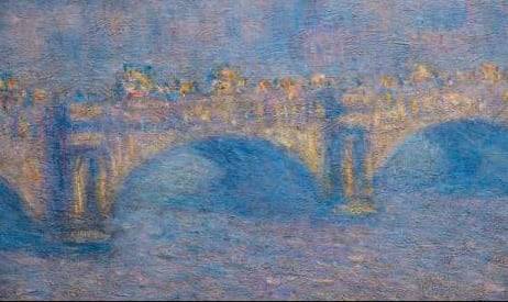 클로드 모네가 런던 사보이 호텔에 묵으며 1903년 그린 템즈강 워털루 브리지 그림.