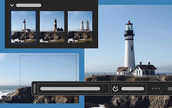 생성형 AI로 빈 공간을 채우는 어도비의 포토샵의 기능 / 출처=어도비
