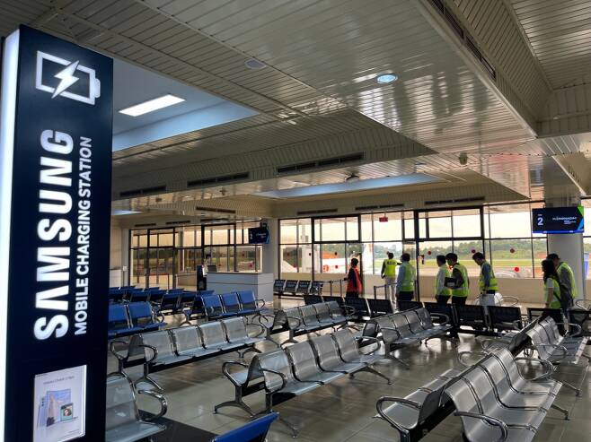 인도네시아 바탐 항나딤 공항 여객터미널 국내선 대기실 모습 /사진=이민하 기자