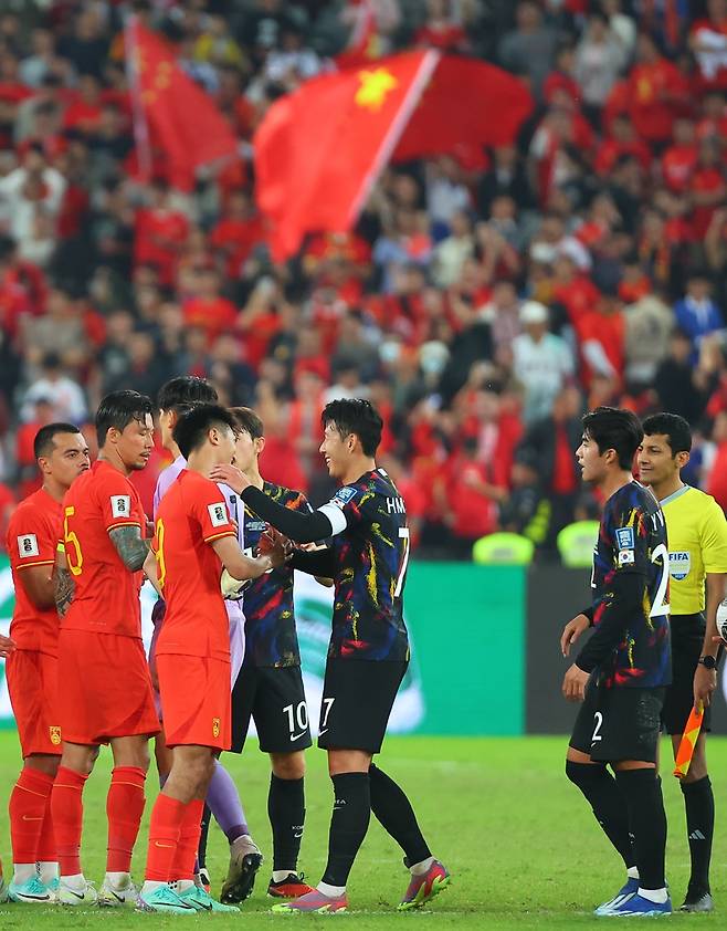 ▲ 21일 중국 선전 유니버시아드 스포츠센터에서 열린 2026 북중미 월드컵 아시아 2차 예선 한국과 중국의 경기 ⓒ 연합뉴스