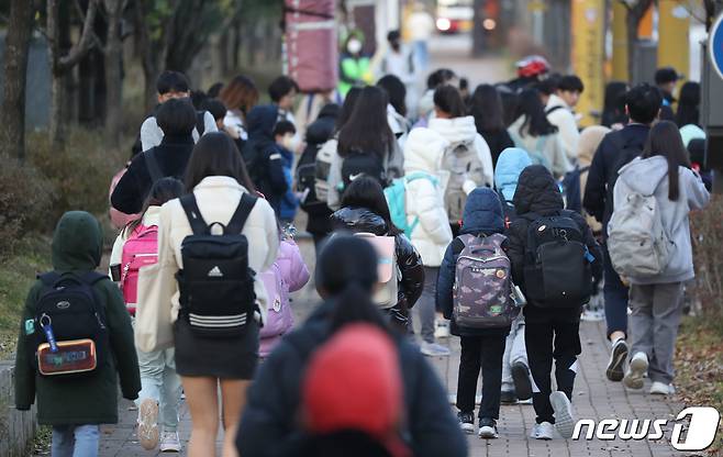 등굣길 자료사진. 사진은 이해를 돕기 위한 것으로 기사내용과 직접관련 없음. ⓒ News1