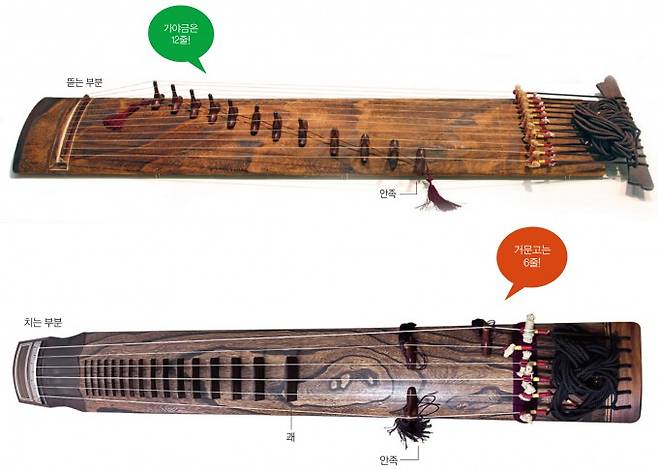 가야금과 거문고. 게티이미지뱅크 제공