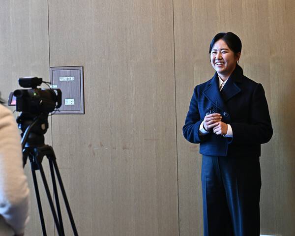 한국여자프로골프(KLPGA) 투어 '2023 KLPGA 대상 시상식'에 참석한 마다솜 프로의 모습이다. 사진제공=KLPGA