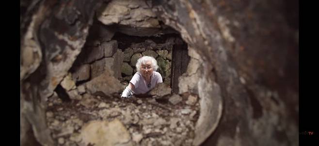 하와이 빅아일랜드에 경제적 자립을 목표로 이승만 박사와 동지촌 사람들이 설립했던 숯가마 터를 이덕희 한인이민연구소 소장이 둘러보고 있다./ 다큐 '이승만의 하와이 30년' 캡처