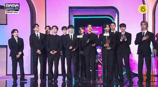 앞서 K팝 아티스트 초동 신기록을 세우며 괄목할 만한 성과를 세웠던 세븐틴도 본상을 수상했다. 엠넷 캡처