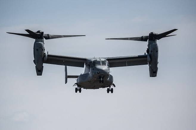 미군 수송기 MV-22 오스프리. (사진=AFP)