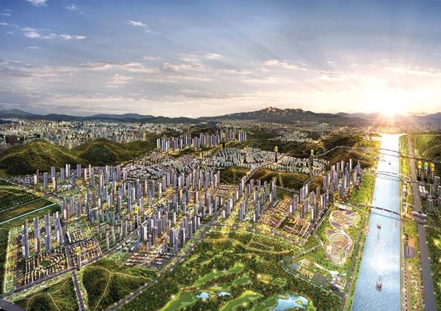 인천시 서구 일대 도시개발사업구역 조감도. [사진 제공 = DK아시아]