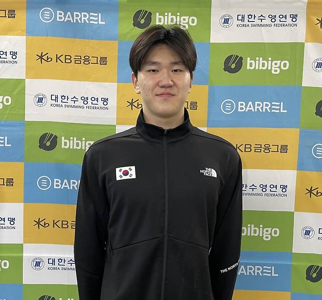 2024년 도하 세계선수권대회 배영 50ｍ 출전권을 얻은 윤지환 [촬영 이대호]