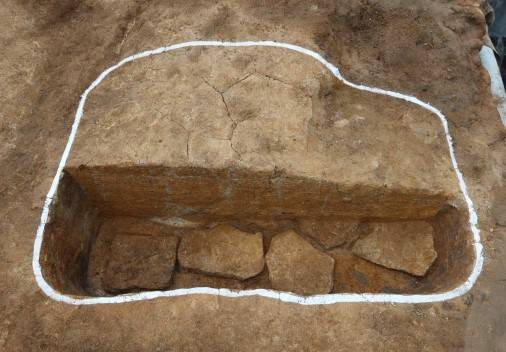 1호 건물지 적심 [사진=문화재청]