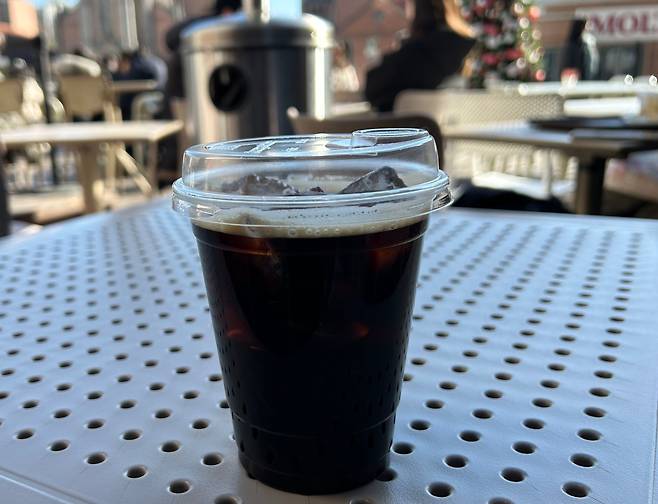 서울 중구의 한 카페에서 대체커피로 판매 중인 '보리커피'./김가연 기자