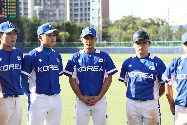 2021 청소년대표팀 당시 태극마크를 달았던 김성우 (사진 = 전상일 기자)