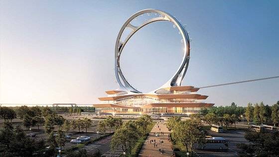 서울시가 서울을 대표할 랜드마크로 조성하는 것을 추진하고 있는 서울형 대관람차 '서울 트윈아이'의 예상 디자인. 향후 사업 추진 과정에서 디자인은 바뀔 수 있다고 한다. [사진 서울시]