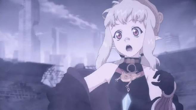 손가락 모양이 문제가 된 던전앤파이터 애니메이션 한 장면. (사진=SNS 갈무리)