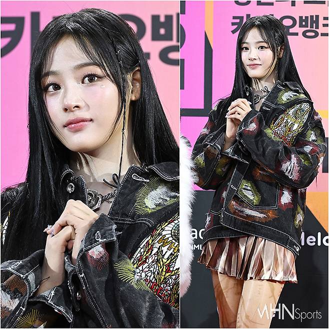 뉴진스 민지 '한국의 올리비아 핫세...미모로 패션 완성'&nbsp; / 민지가&nbsp; 2일 오후 인천 인스파이어 아레나에서 열린 'MMA2023(MELON MUSIC AWARDS, 멜론뮤직어워드)' 레드카펫 행사에 참석해 포토타임을 갖고 있다.&nbsp;