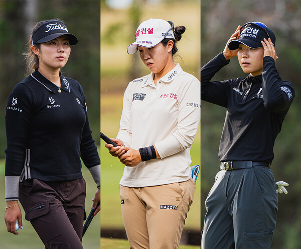 2023년 미국여자프로골프(LPGA) 퀄리파잉 Q-시리즈 대회에 출전한 장효준, 임진희, 이소미 프로. 사진제공=Isaiah Bell_Epson Tour_LPGA