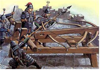 대형 쇠뇌로 화전을 발사하는 모습 [그림=유지곤 제공]