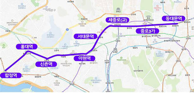 서울시 심야 자율주행버스 운행 구간
