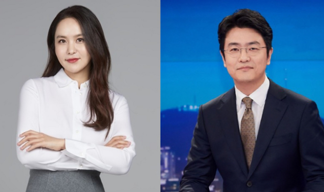 아나운서 출신 박지윤(왼쪽)과 최동석. 사진 | 제이디비엔터테인먼트, KBS