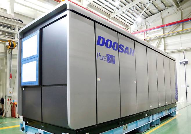 두산퓨얼셀 수소연료전지 모습. /두산그룹 제공