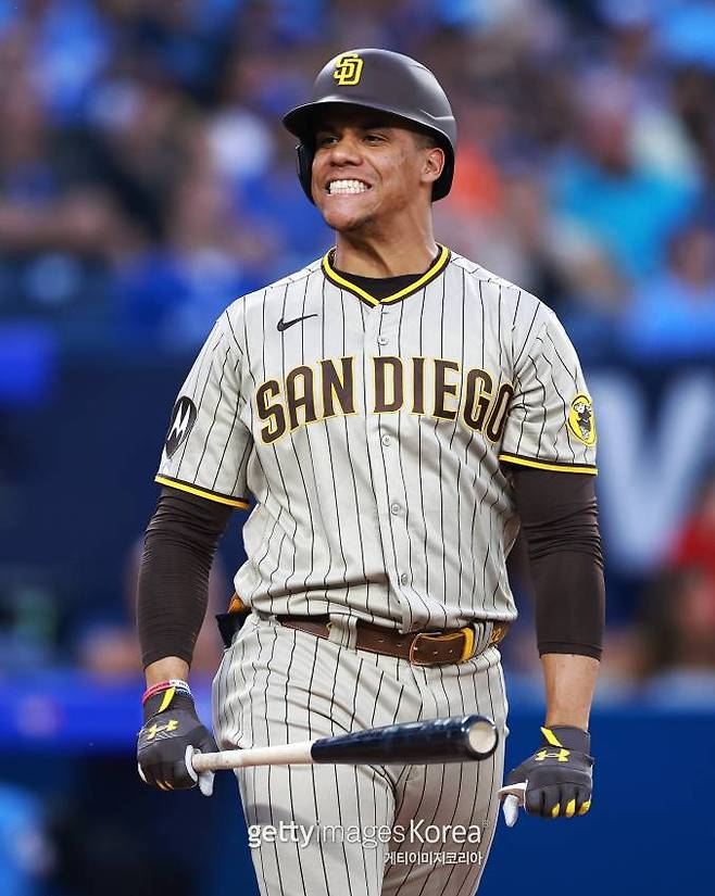 오프시즌 트레이드설에 휘말린 샌디에이고 외야수 후안 소토. 게티이미지
