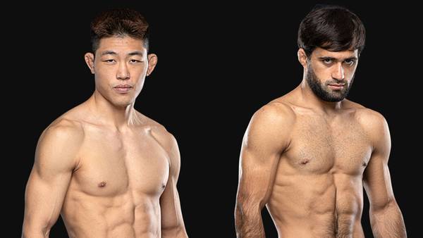 오호택(왼쪽), 원챔피언십 종합격투기 페더급 4위 샤밀 가사노프 / 사진=ONE Championship 제공