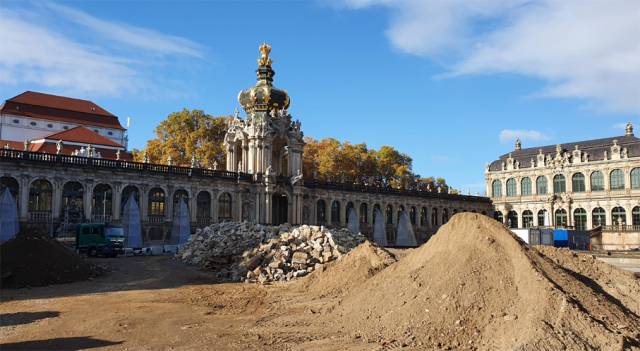 ▲ ‘독일의 피렌체’ 드레스덴은 1945년 2월의 공습으로 철저히 파괴돼, 복구에 오랜 시간이 걸렸다. 아직도 곳곳에서 복원작업이 진행 중이다. ⓒ김재명