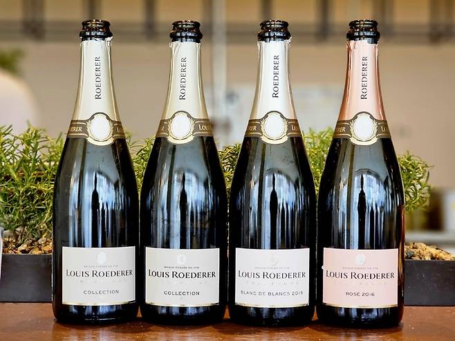 루이 로드레 컬렉션과 빈티지 샴페인.&nbsp; &nbsp;최현태 기자