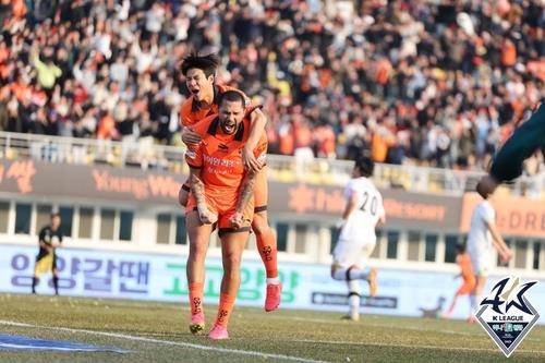 골을 넣고 포효하는 가브리엘 [한국프로축구연맹 제공. 재판매 및 DB 금지]