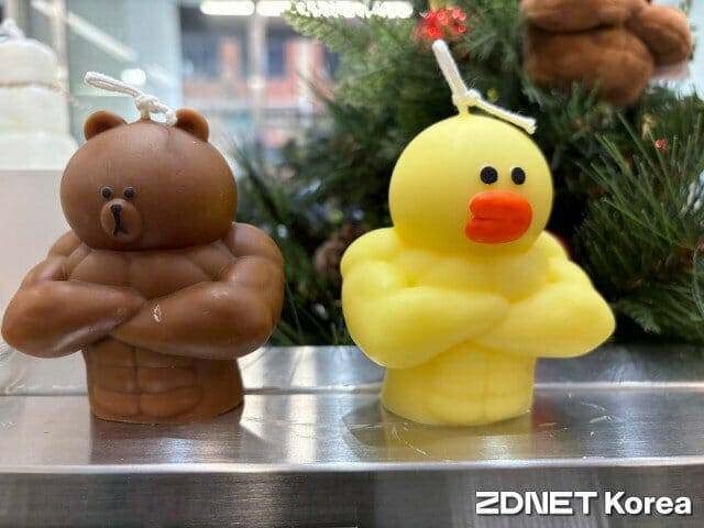 IPX 라인프렌스 성수 스퀘어에서 판매중인 마동곰X라인프렌즈 향초