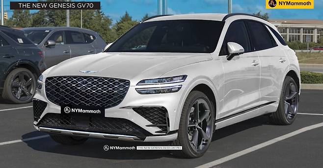 제네시스 'GV70 스포츠 페이스리프트' 예상도 (출처 : 뉴욕맘모스)