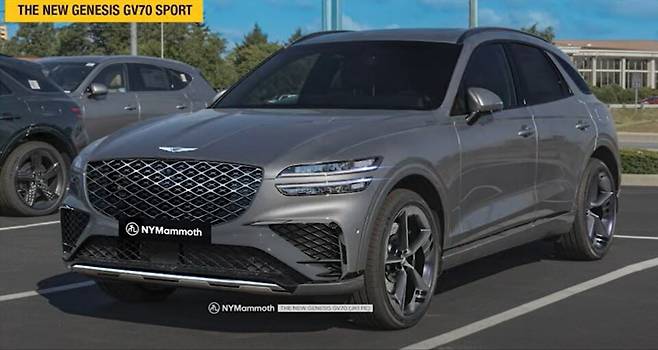 제네시스 'GV70 스포츠 페이스리프트' 예상도 (출처 : 뉴욕맘모스)