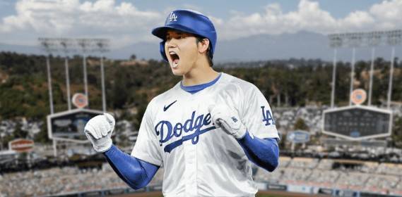 MLB닷컴 LA 다저스 페이지. 다저스 유니폼을 입은 오타니 합성 사진. 사진=MLB닷컵 캡쳐&nbsp;
