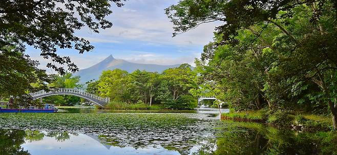 추모곡 '천개의 바람이 되어'의 노랫말이 지어졌다는 홋카이도 '오누마 국정공원'의 모습. 126개 작은섬 중 일부가 18개의 다리로 연결됐다. 사시사철 산책로가 아름답다. /홋카이도=박은주기자