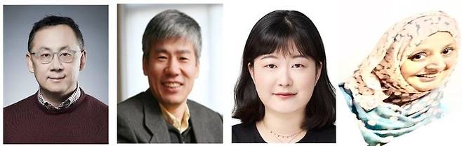 왼쪽부터 김태근 교수(교신저자), 이내응 교수(공동교신저자), Ting Kang 석사 (제1저자), Adila Rani 연구교수 (공동 제1저자) (사진=고려대 제공) *재판매 및 DB 금지