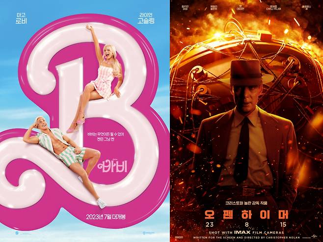 바비, 오펜하이머 / 사진=영화 포스터