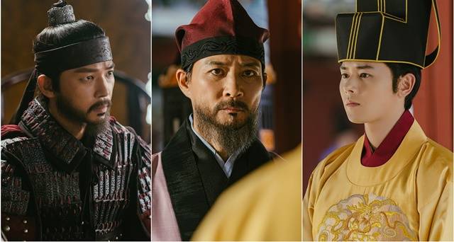 '고려 거란 전쟁'에 양규(지승현 분) 강감찬(최수종 분) 현종(김동준 분)(왼쪽부터) 등 참된 리더십을 가진 캐릭터들이 등장하고 있다. /KBS