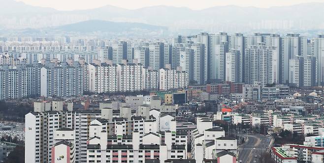 시내 아파트 단지 모습. [연합]
