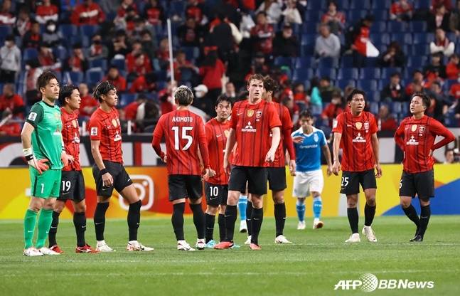 우라와 레즈 선수들. /AFPBBNews=뉴스1