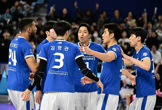 [서울=뉴시스] 프로배구 현대캐피탈(사진=한국배구연맹) *재판매 및 DB 금지