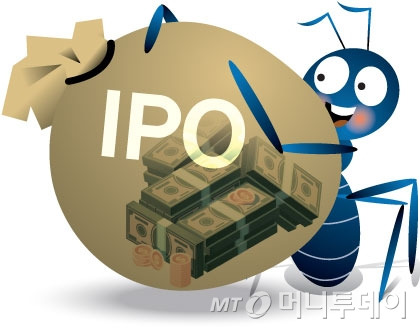 삽화,개미,IPO,상장,코스닥,투자자,돈주머니,웃음 /사진=임종철