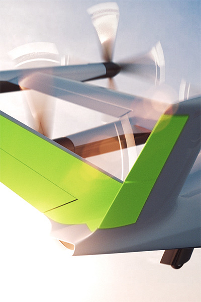 A part of the New UAM aircraft design [Courtesy of Hyundai Motor Group]