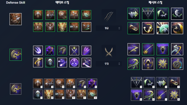 - 장궁, 단검 조합 스킬 트리 [출처: TL Builds]