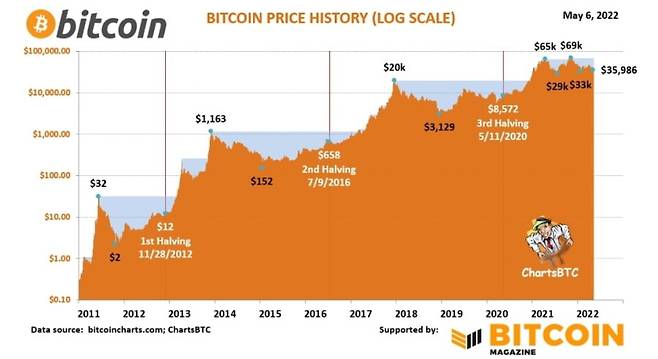 비트코인 반감기 적용 후 가격 추이 / 사진=업비트 투자자보호센터